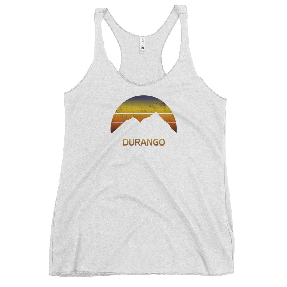 Retro Durango Colorado Ski Snowboard Skier Fan Retro Women's Racerback Tank Top