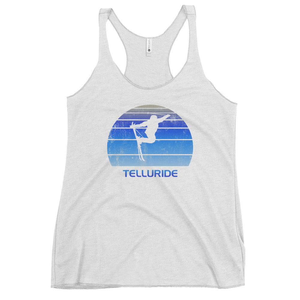 Retro Telluride Colorado Ski Fan Skier Cool Women's Racerback Tank Top