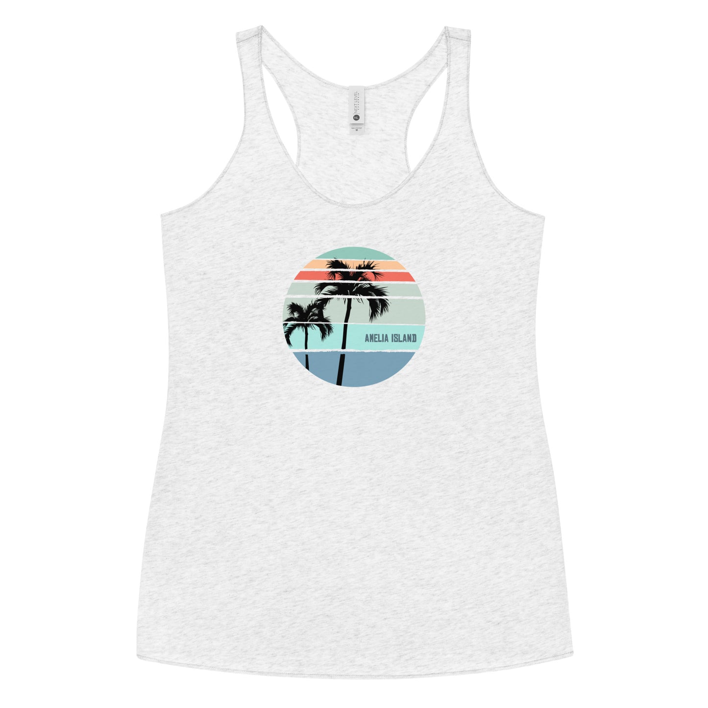 Amelia Island Florida Artistic Vacation Souvenir Women's Racerback Tank Top