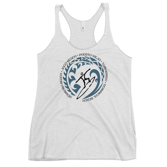 Costa Rica Rican Beach Women's Racerback Vintage Surfing Fan Lover