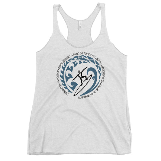 Brazil Brazilian Women's Racerback Tank Top Vintage Surfing Fan Lover