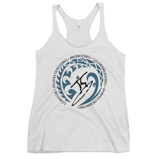 Peru Peruvian Beach Women's Racerback Tank Top Vintage Surfing Fan Lover