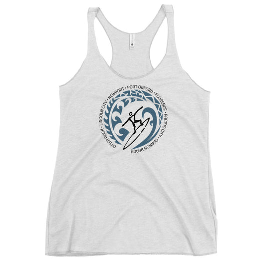 Oregon Beach Coast Women's Racerback Tank Top Vintage Surfing Fan Lover