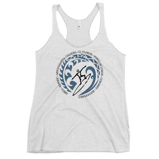 Chile Chilean Women's Racerback Tank Top Vintage Surfing Fan Lover