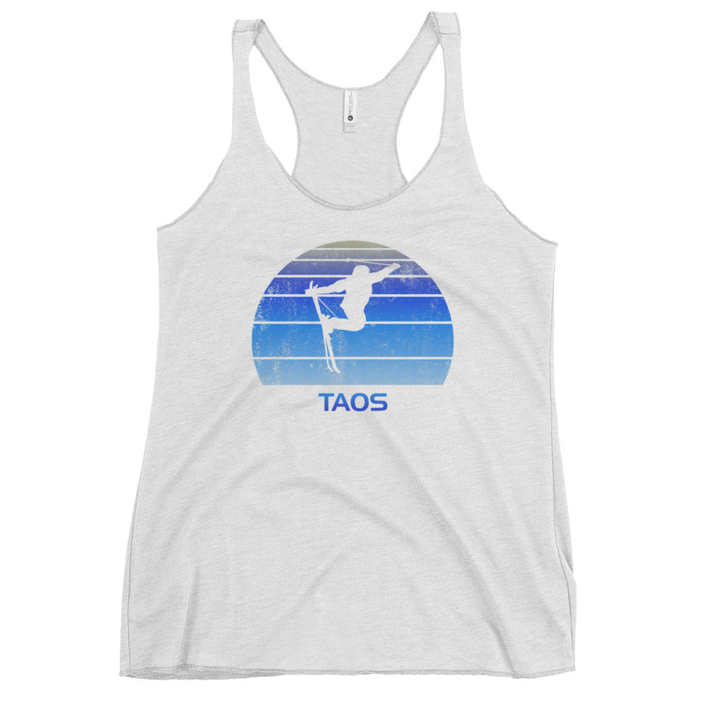 Retro Taos Ski Fan Skier Gift Skiing Vintage Cool Women's Racerback Tank Top