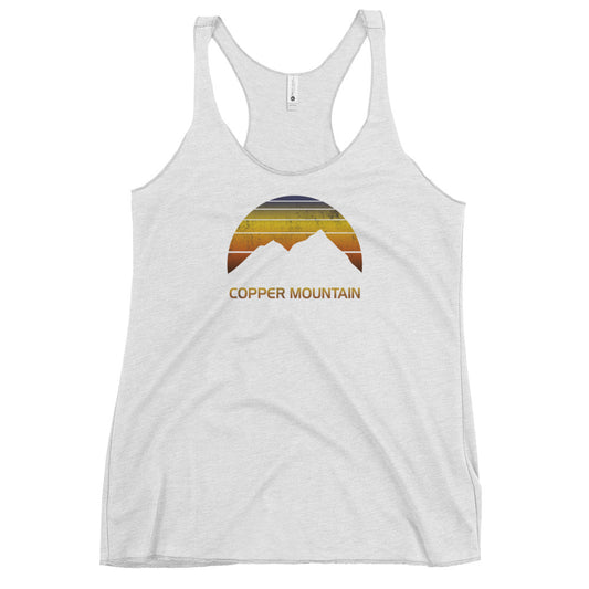 Retro Copper Mountain Colorado Women's Racerback Tank Top Ski Snowboard Skier Fan Retro