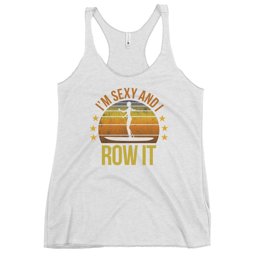 Funny Paddleboarding Fan Paddleboard Female Quote Joke Sarcastic Women's Racerback Tank Top