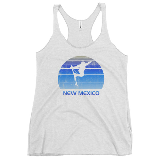 Retro New Mexico Ski Fan Skier Gift Skiing Vintage Cool Women's Racerback Tank Top