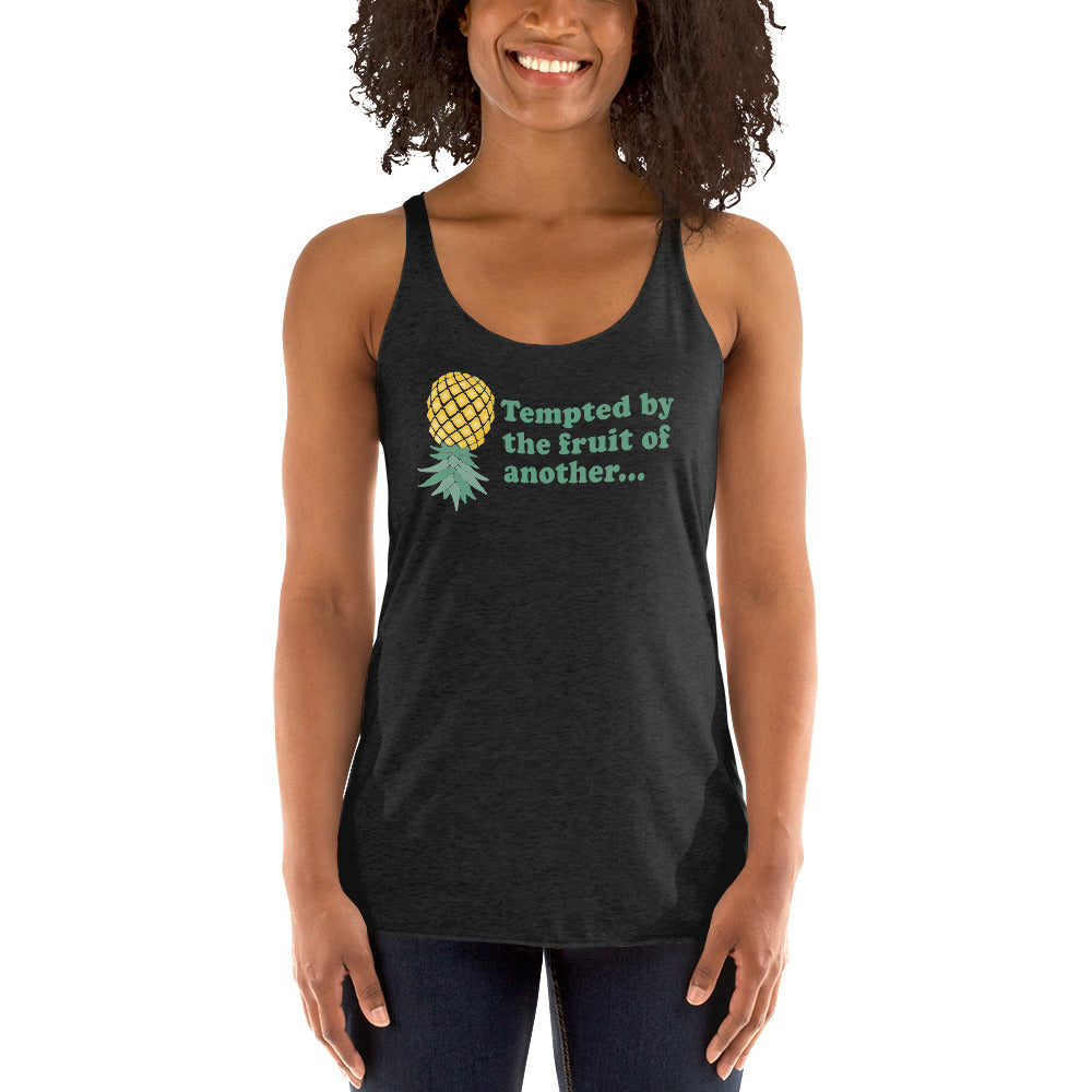 Funny Swinger Quote Women's Racerback Tank Top Upside Down Pineapple Lifestyle