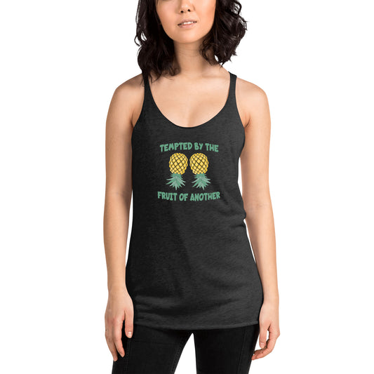 Funny Swinger Quote Women's Racerback Tank Top Upside Down Pineapple Lifestyle