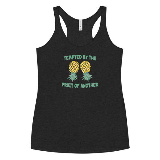 Funny Swinger Quote Women's Racerback Tank Top Upside Down Pineapple Lifestyle