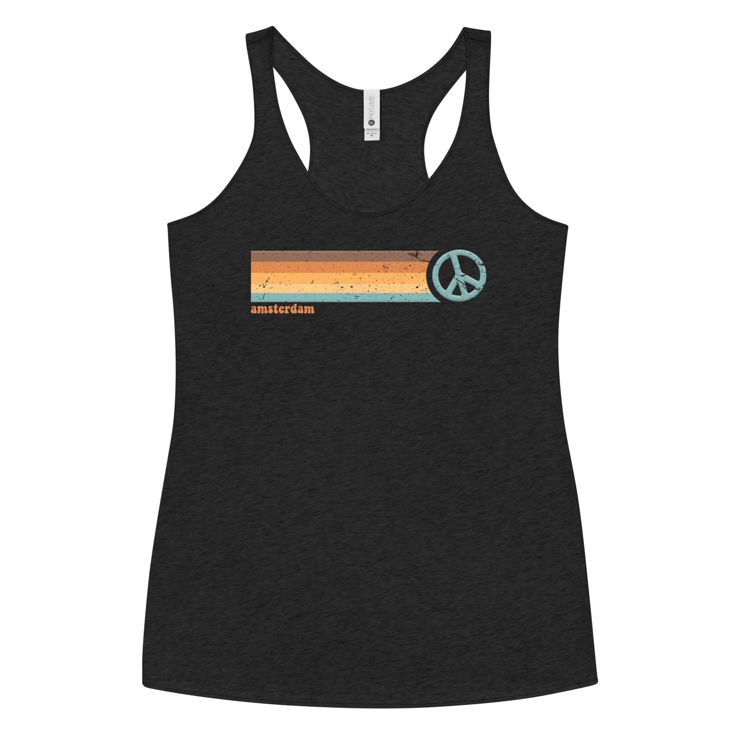 Retro Amsterdam Women's Racerback Tank Top 60s Hippie Bohemian 1960s