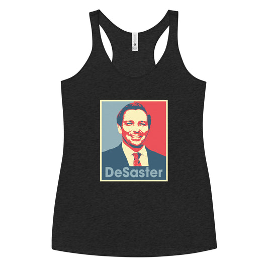 Funny Ron Desantis DeSaster Women's Racerback Tank Political Democrats