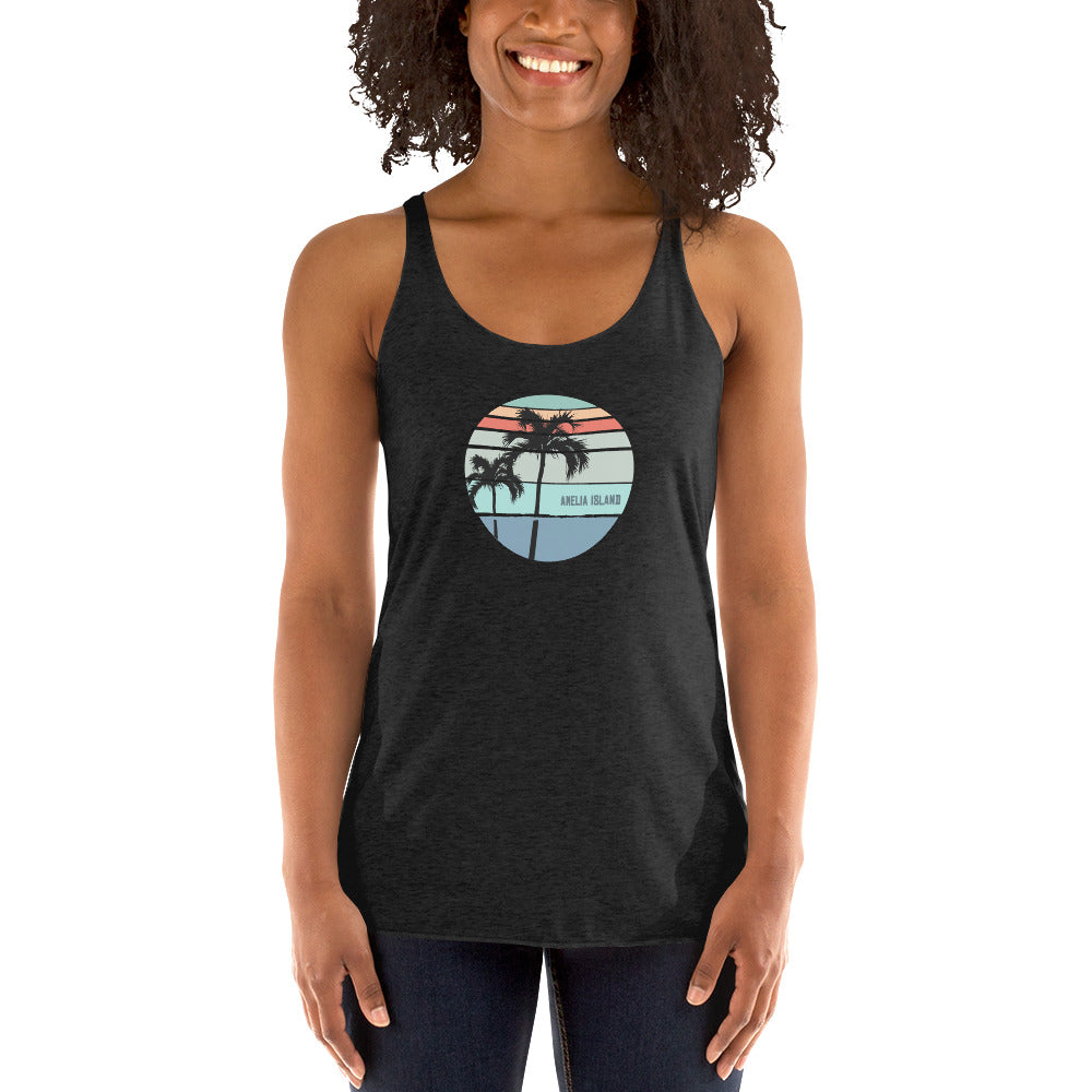 Amelia Island Florida Artistic Vacation Souvenir Women's Racerback Tank Top