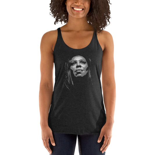 Letitia James Women's Racerback Tank Top Anti Trump Political Democrats Politics