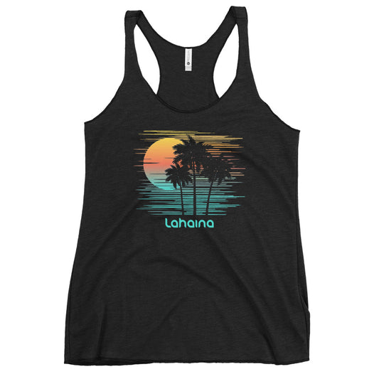 Lahaina Maui Hawaii Stylish Souvenir Vacation Women's Racerback Tank Top