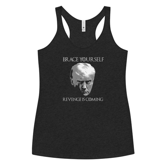 Pro Donald Trump Mug Shot Mugshot Republican 2024 Women's Racerback Tank Top