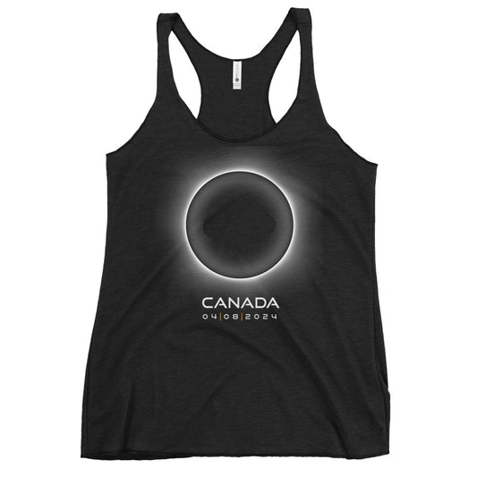 2024 Canada Eclipse Souvenir Memento April 8 Solar Women's Racerback Tank Top