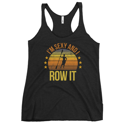 Funny Kayak Fan Canoeing Kayaking Female Quote Joke Sarcastic Women's Racerback Tank Top