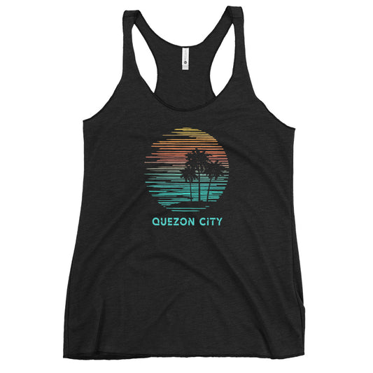 Quezon City Philippines Cool Souvenir Vacation Artistic Women's Racerback Tank Top