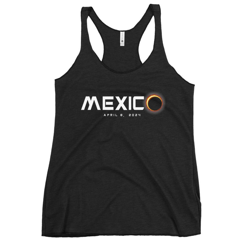 Mexico 2024 Eclipse Souvenir April 8 Women's Racerback Tank Top