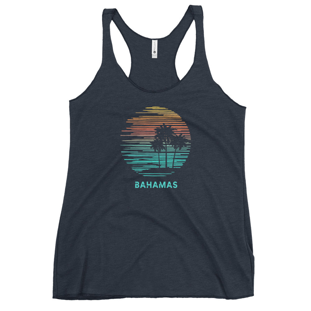 Bahamas Cool Souvenir Vacation Artistic Women's Racerback Tank Top