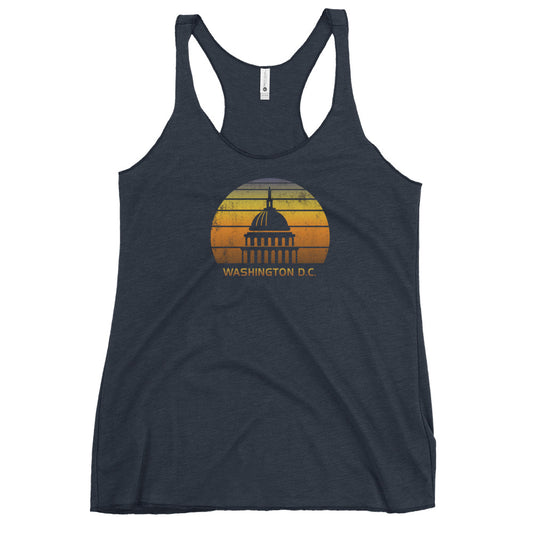 Vintage Washington DC Capitol Building Women's Racerback Tank Top