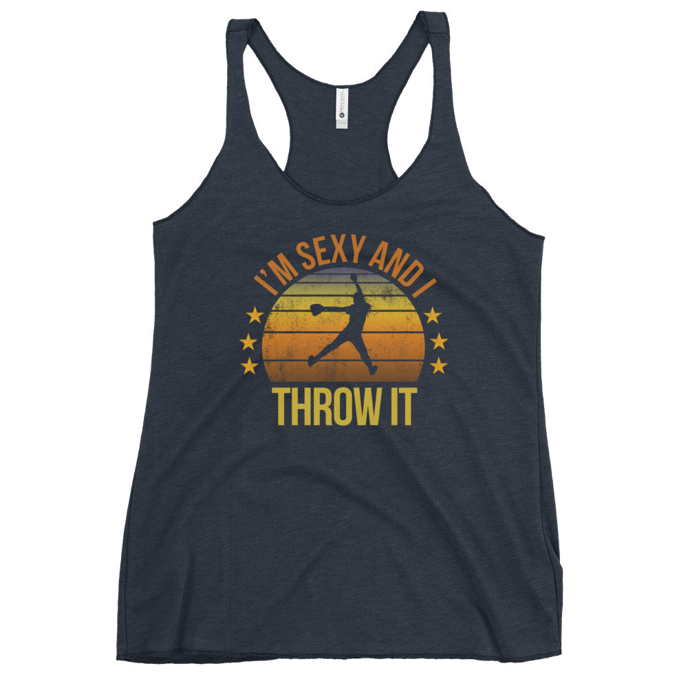 Funny Softball Fan Women's Racerback Tank Top Player Lover Quote Joke Sarcastic Phrase Gift