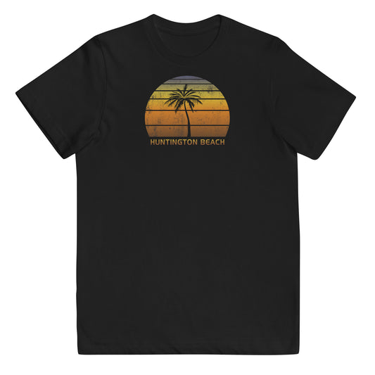 Retro Huntington Beach California Vintage Sunset Vacation Souvenir Youth Jersey T-Shirt