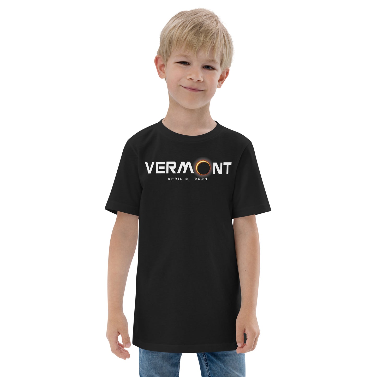 Vermont 2024 Eclipse Souvenir April 8 Youth Jersey T-Shirt