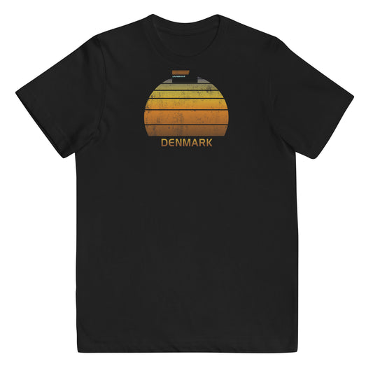Retro Denmark Vintage Sunset Vacation Souvenir Youth Jersey T-Shirt