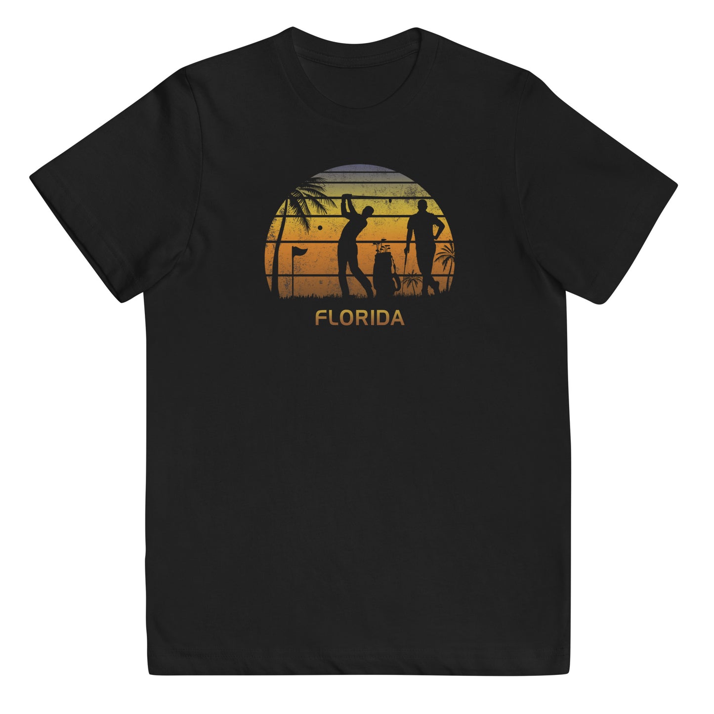 Retro Florida Golf Golfing Fan Golfer  Youth Jersey T-Shirt