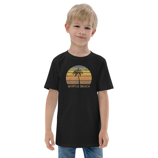 Retro Myrtle Beach Vintage Sunset Vacation Souvenir Youth Jersey T-Shirt