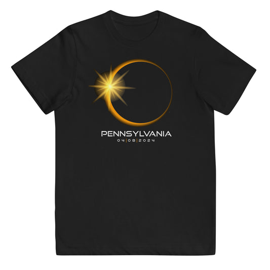 Pennsylvania 2024 Eclipse Souvenir April 8 Keepsake Solar Youth Jersey T-Shirt