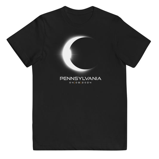 Pennsylvania 2024 Eclipse Solar Souvenir April 8 Keepsake Youth Jersey T-Shirt