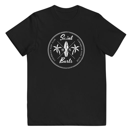 Retro Saint Barts Beach Vacation Souvenir Surfing Fan Youth Jersey T-Shirt