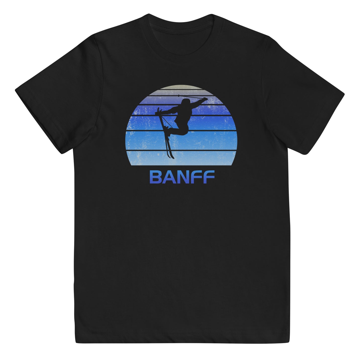 Retro Banff Canada Ski Fan Skier Gift Skiing Vintage Cool Youth Jersey T-Shirt