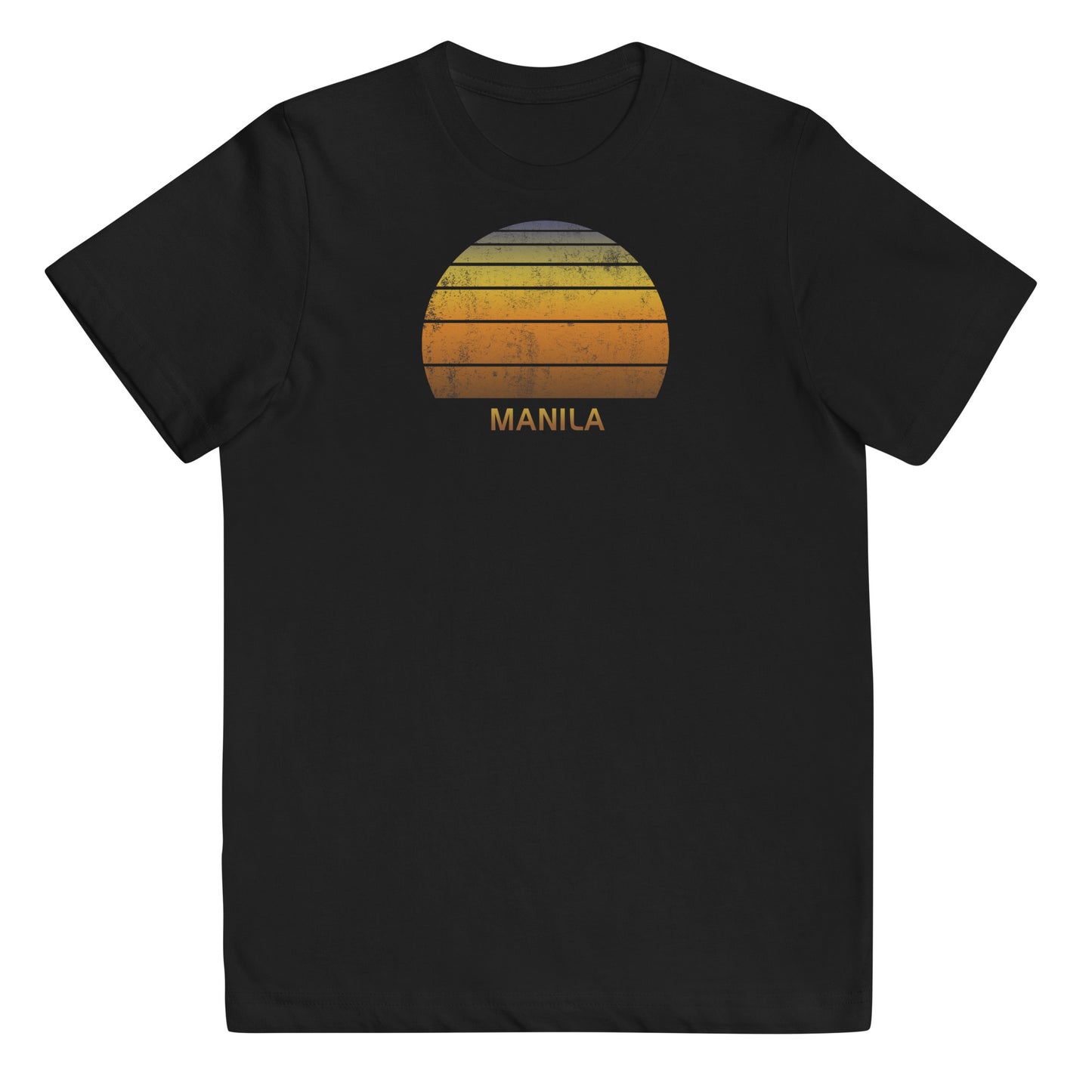 Retro Manila Philippines Vintage Sunset Vacation Souvenir Youth Jersey T-Shirt