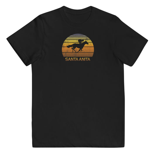 Horse Vintage Racing Santa Anita California Fan Horses Race Youth Jersey T-Shirt