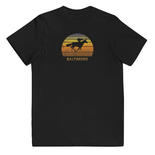 Horse Vintage Racing Baltimore Fan Horses Race Youth Jersey T-Shirt