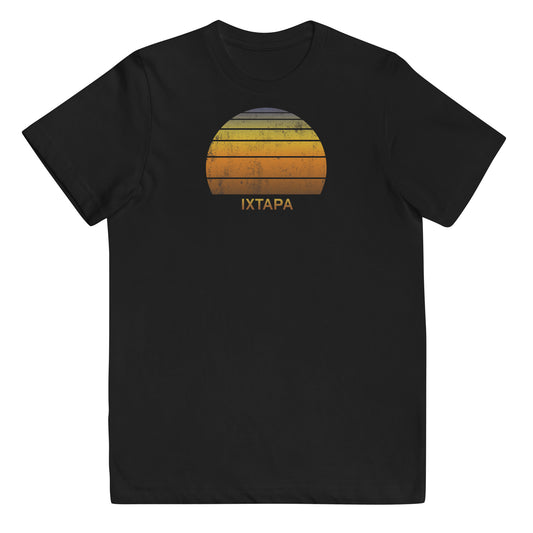 Retro Ixtapa Mexico Youth Jersey T-Shirt Vintage Sunset Vacation Souvenir