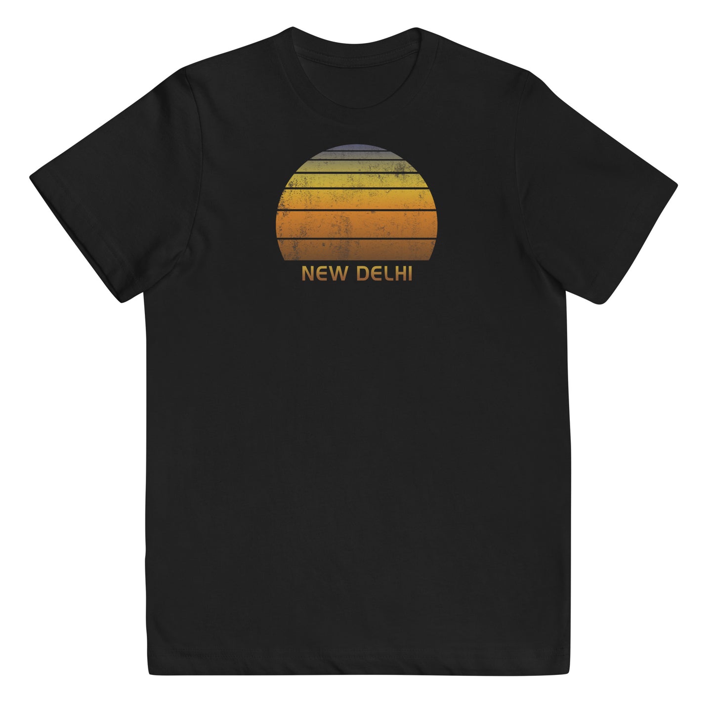 Retro New Delhi India Youth Jersey T-Shirt Vintage Sunset Vacation Souvenir