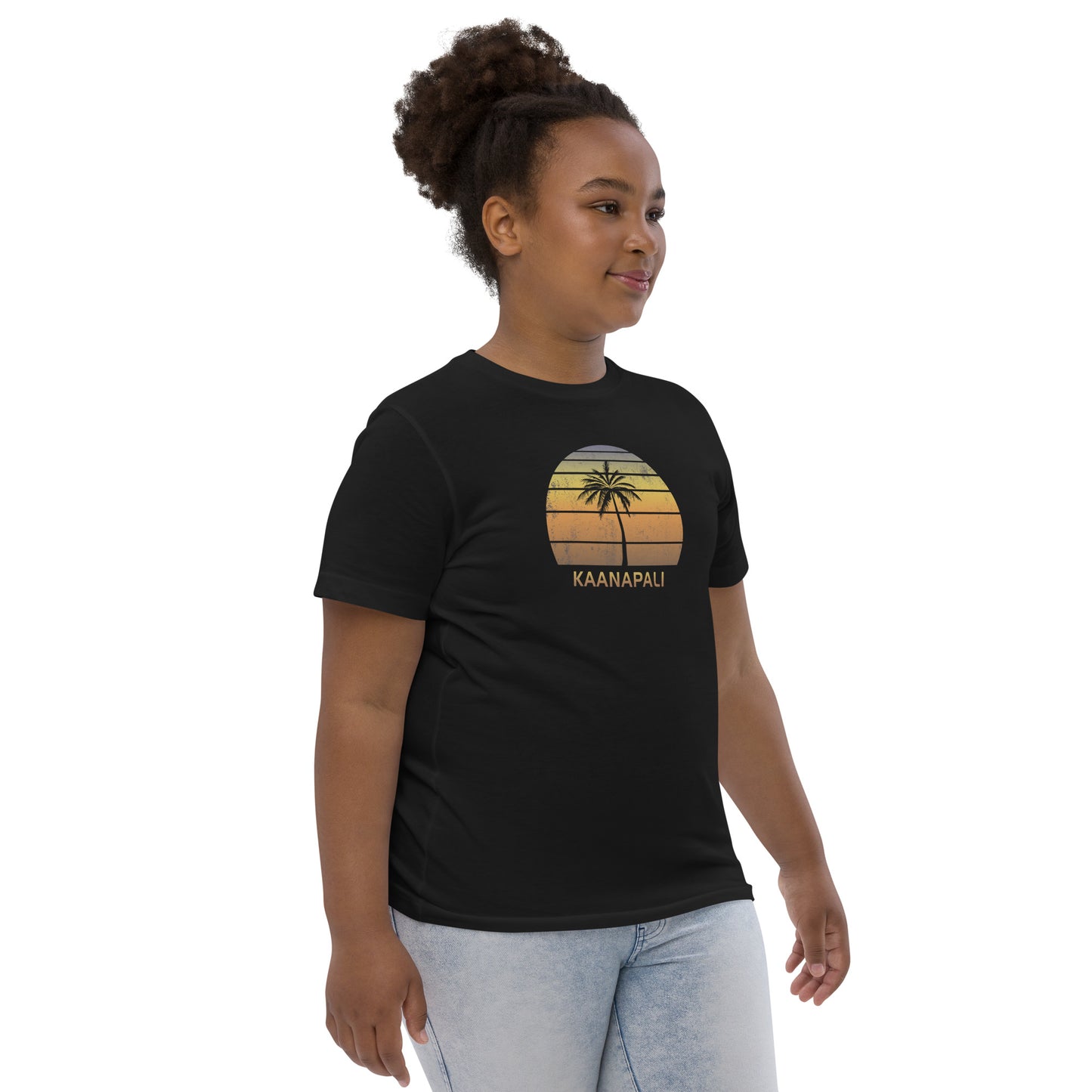 Retro Kaanapali Maui Hawaii Vintage Sunset Beach Vacation Souvenir Youth Jersey T-Shirt