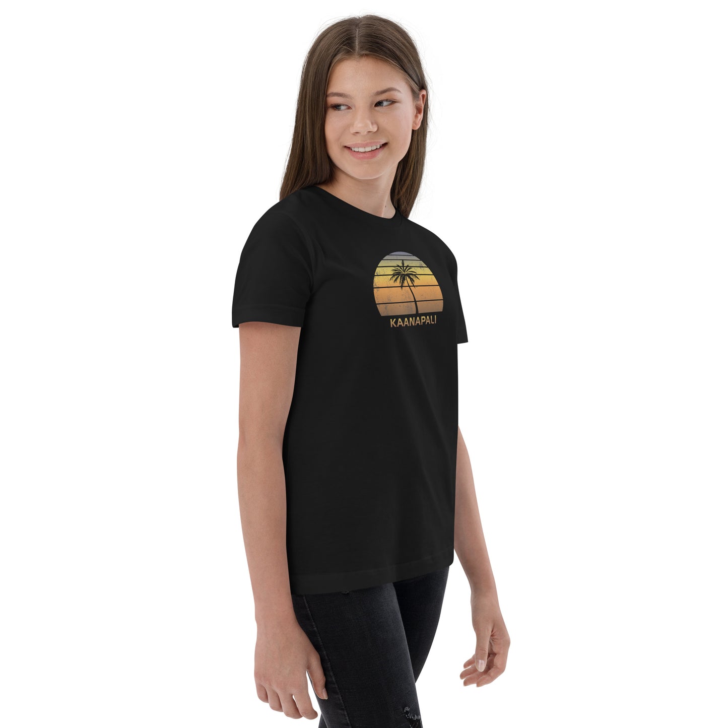 Retro Kaanapali Maui Hawaii Vintage Sunset Beach Vacation Souvenir Youth Jersey T-Shirt