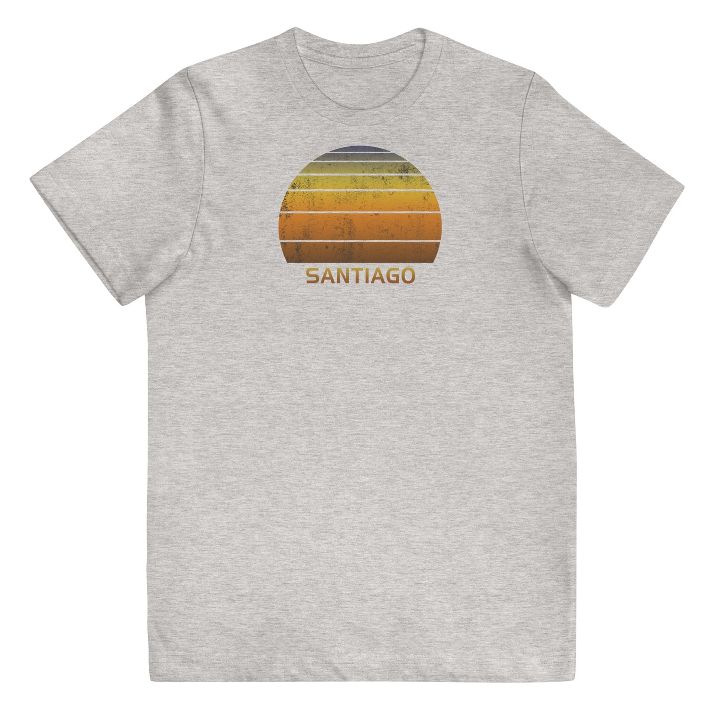 Retro Santiago Chile Vintage Sunset Vacation Souvenir Youth Jersey T-Shirt