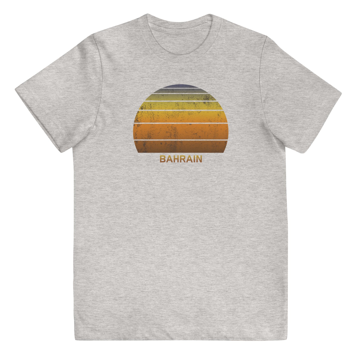 Retro Bahrain Sunset Native Vacation Souvenir Stylish Youth Jersey T-Shirt