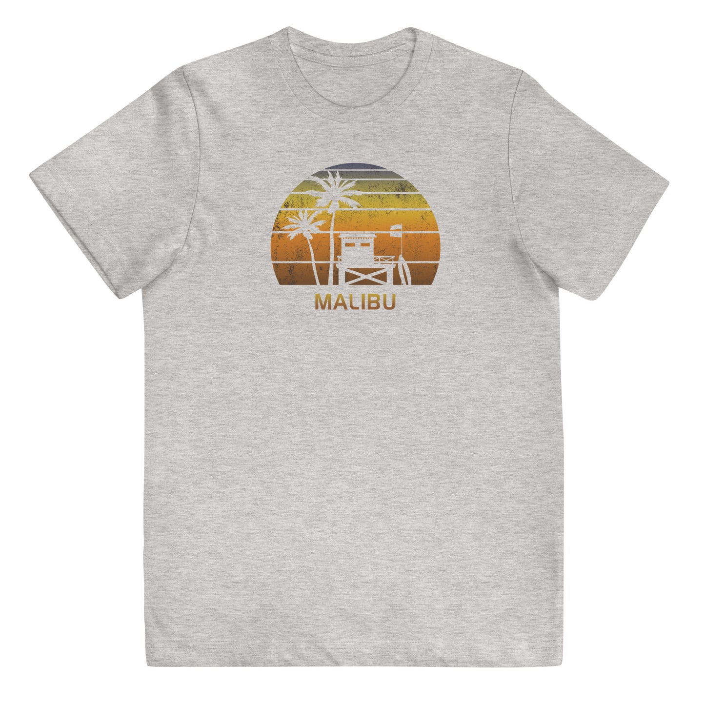 Retro Malibu California Sunset Surfing Vacation Souvenir Youth Jersey T-Shirt