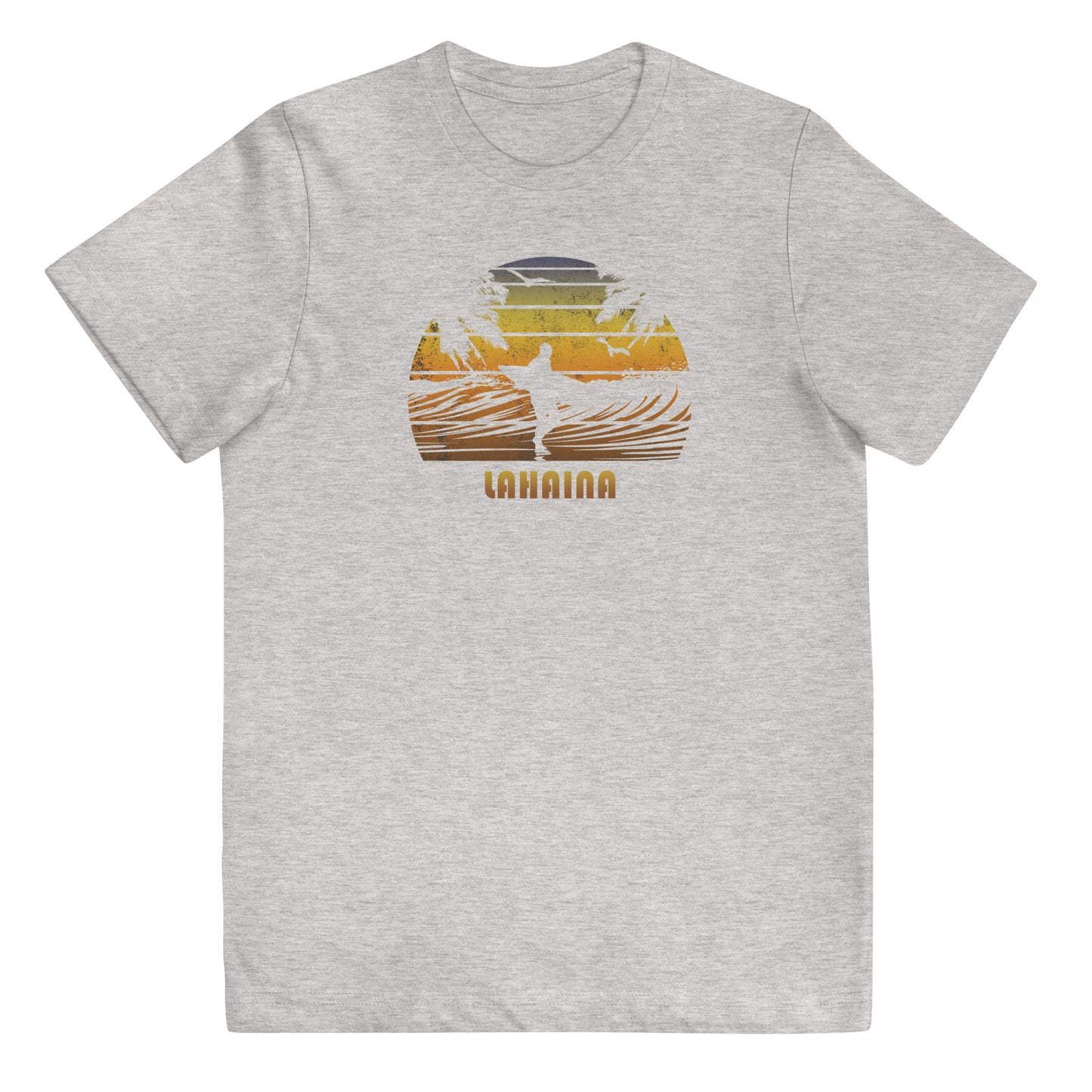 Retro Lahaina Maui Hawaii Surfing Fan Surfer Beach Sunset Souvenir Youth Jersey T-Shirt