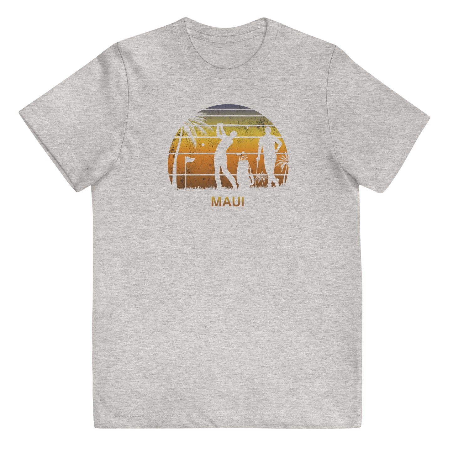 Retro Maui Hawaii Golf Golfing Fan Golfer Youth Jersey T-Shirt