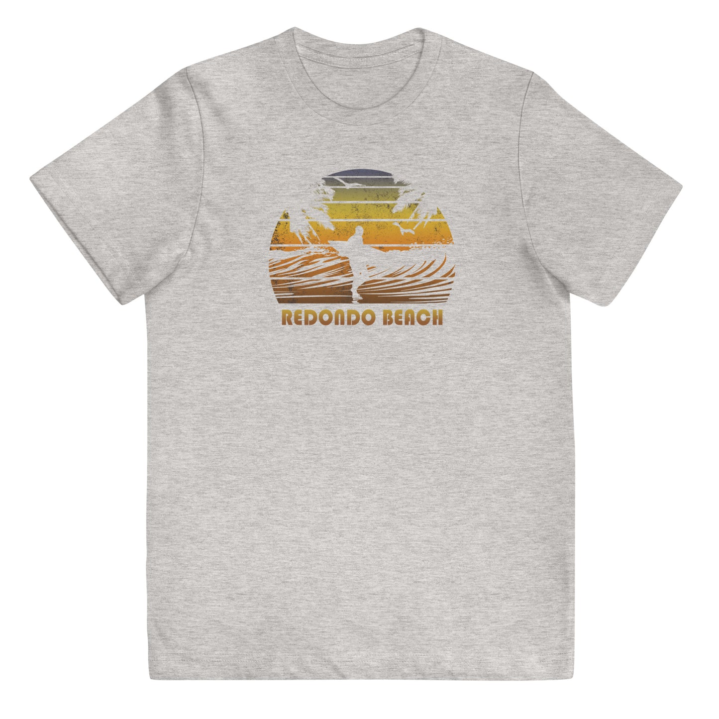 Retro Redondo Beach California Youth Jersey T-Shirt Surfing Fan Surfer Sunset Souvenir